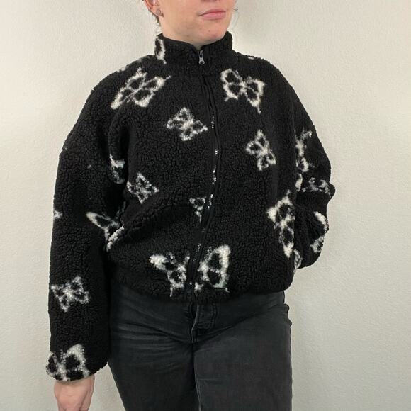 Wild Fable Butterfly Sherpa Jacket Size Small - Picture 1 of 8